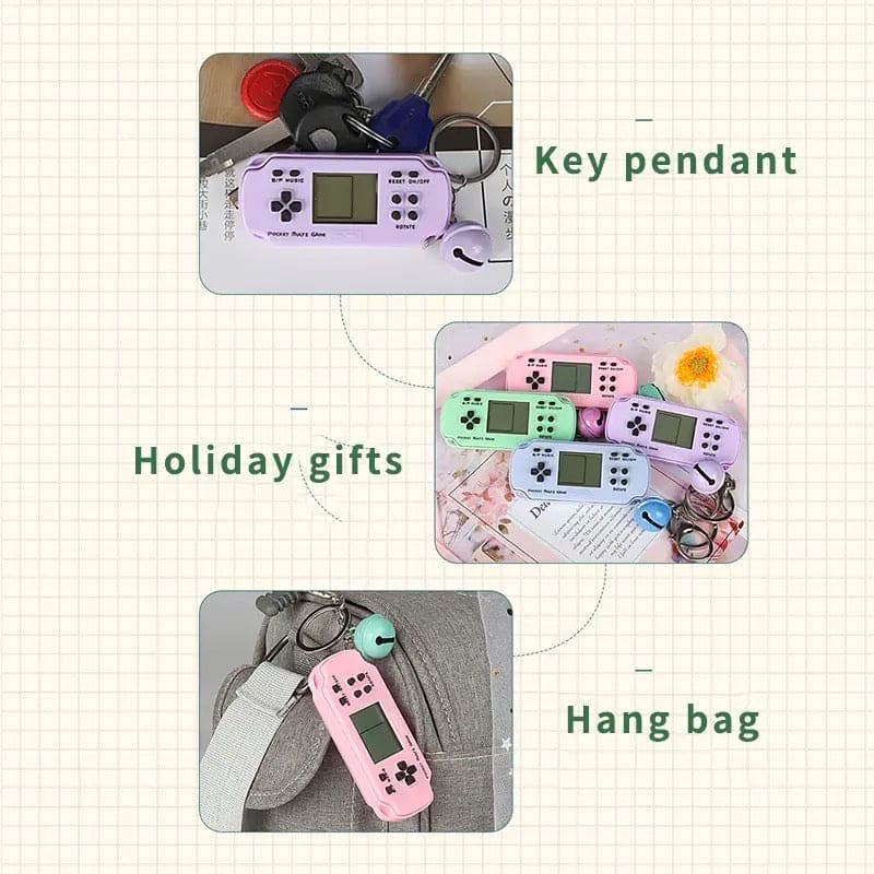 Mini PSP Game Keychain, Retro Console Video Game, Handheld Game Console, Game Console Keychain, Nostalgic Classic Game, Pocket Multi Game, Portable Parent-Child Games Console, New Tetris Game Console Keychain