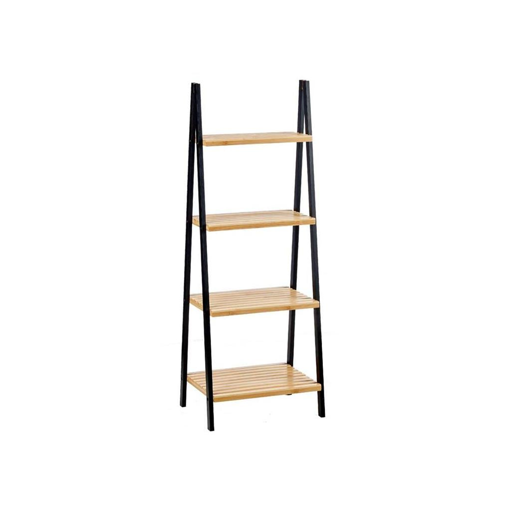 4 Tier Wooden Ladder Storage Shelf, Multi Tier Wooden Display Rack, Wooden Plant Storage Rack, Bamboo Books storage Rack