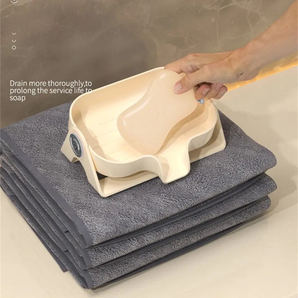Shower Soap Holder, Adjustable Drain Soap Dish Holder, Self Emptying Soap Tray, Sink Waterfall Soap Dish, Self-draining Soap Saver Stand For Shower Bathroom Kitchen