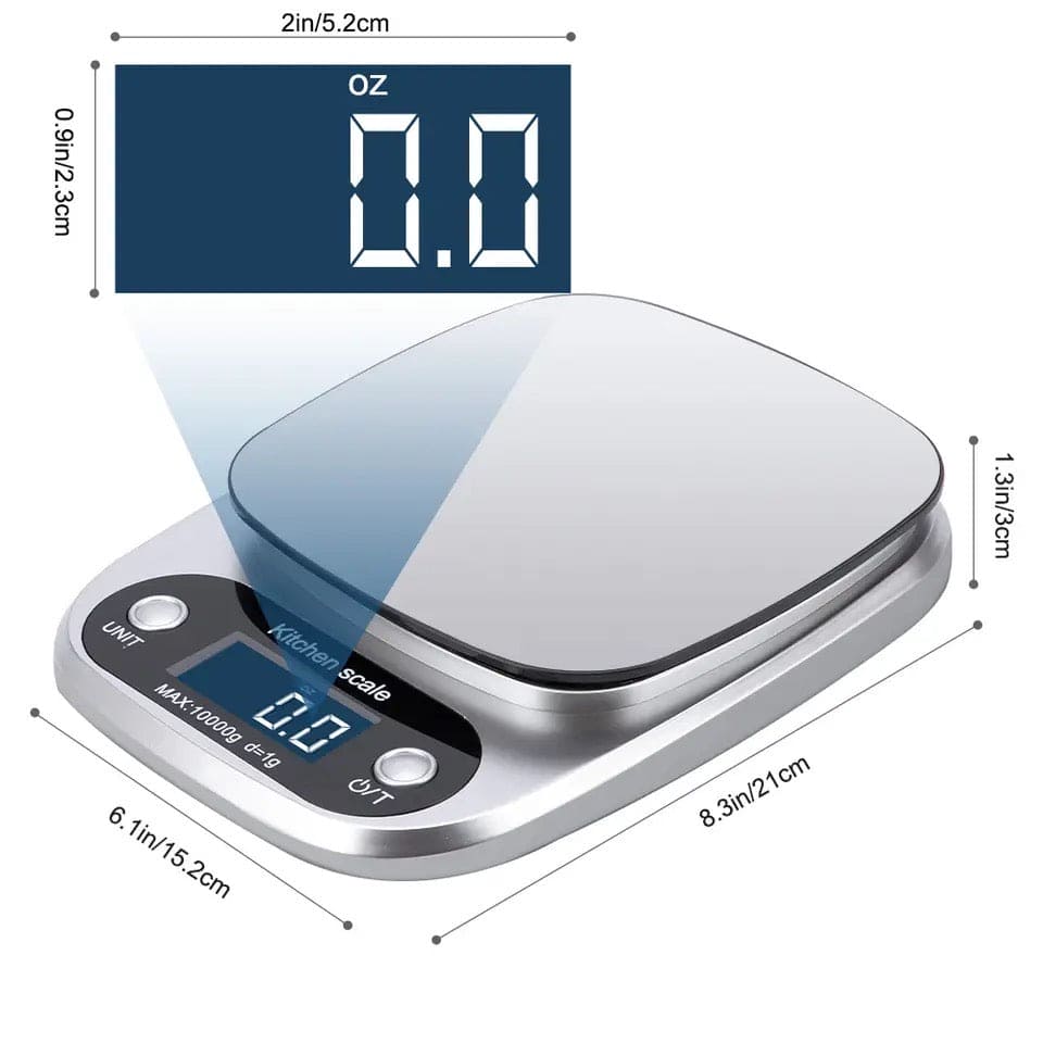 LED Kitchen Scale, Electronic Food Balance Measuring Weight Machine, 10Kg Digital Precious Device, Multipurpose Digital Scale