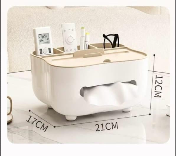 Multifunctional Napkin Storage Box, Home Living Room Tissue Box, Desktop Tissue Box, Remote Holder