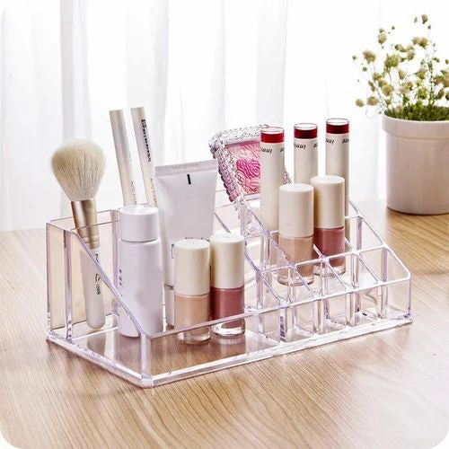 Acrylic Lipstick Display Rack, Transparent Cosmetic Makeup Brush Stand, Cosmetic Nail Polish Storage Rack