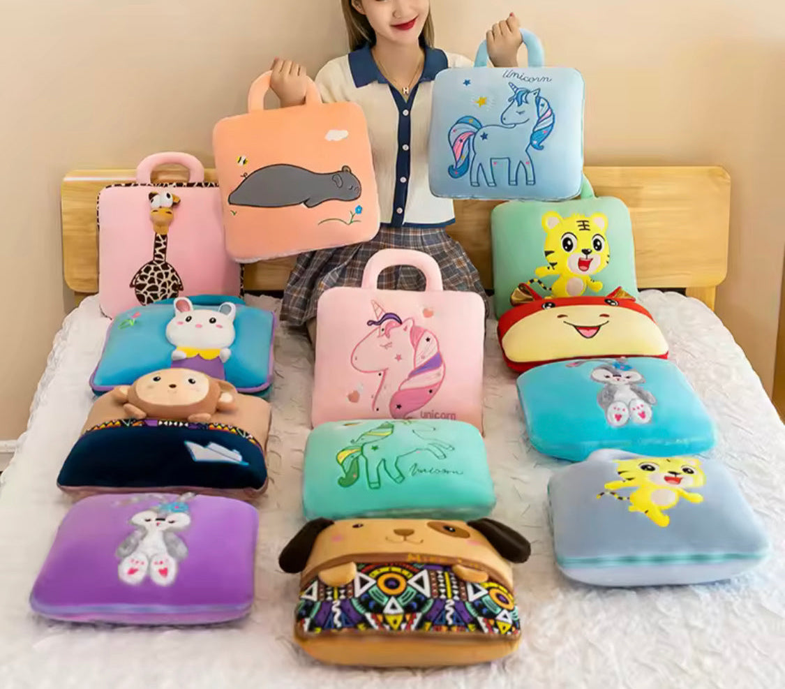 2 In 1 Pillow Blanket, Dual Use Pillow Quilt Bag, Multifunctional Folding Blanket Pillow, Pillow Quilt Set For Travel