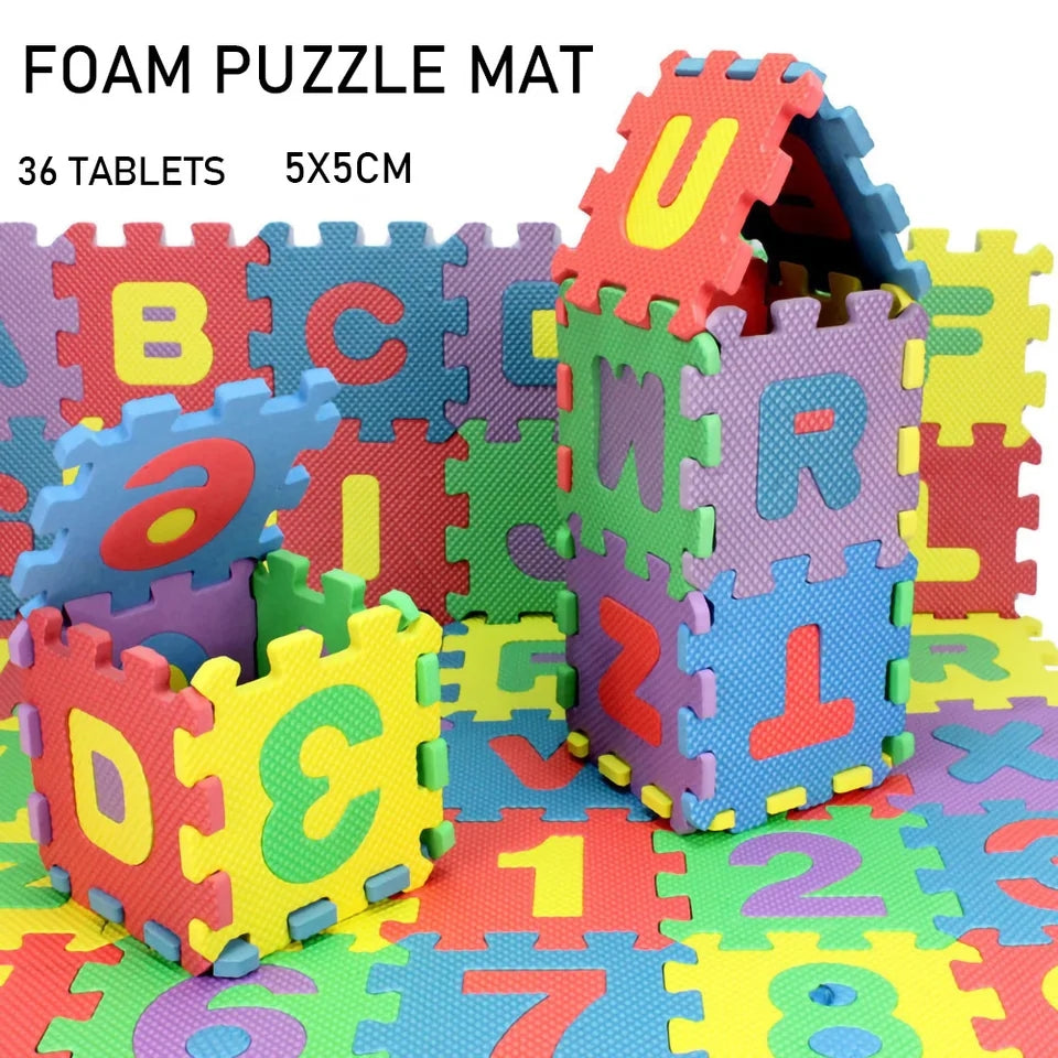 36pcs EVA Foam Alphabet, 3D Educational toys, Safety Puzzle for Kids Learning