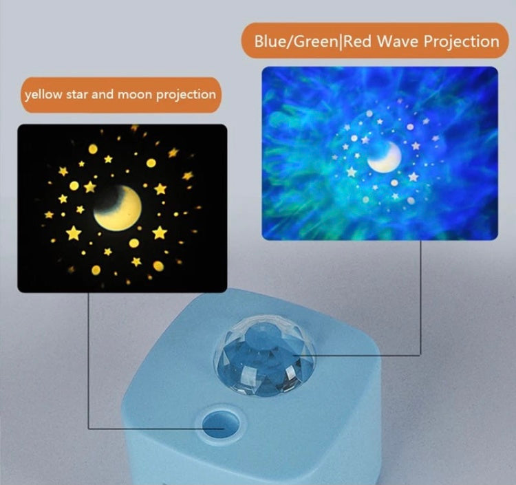 Ocean Wave Night Light Projecter, USB Cable Ocean Wave Star Projecter, LED Night Light Bedroom Decor