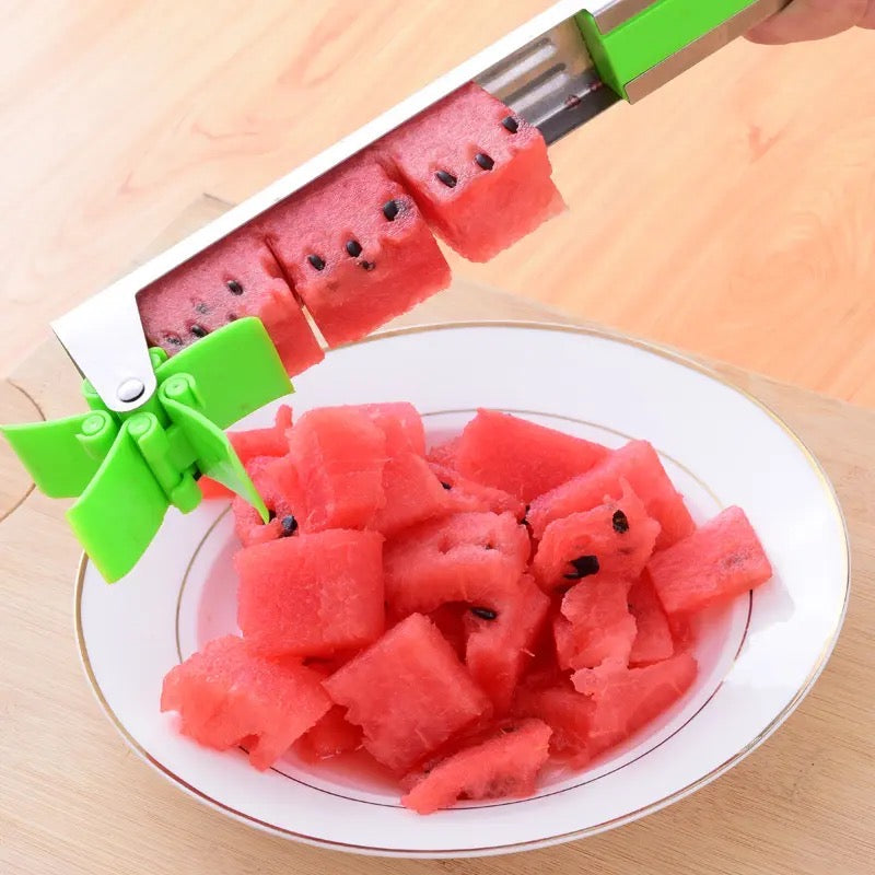 Watermelon Windmill Cutter, Stainless Steel Watermelon Slicer, Multifunctional Fruit Cutter, Cantaloupe Slicer Fruit Divider, Artifact Kitchen Gadget