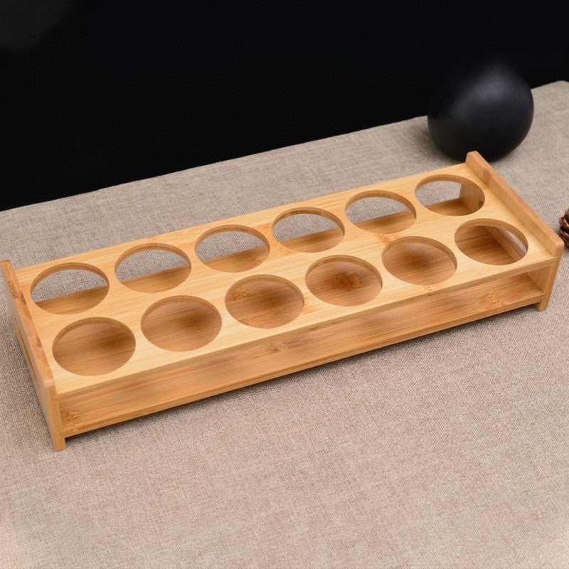 12 Grid Wooden Egg Holder Tray,     Wooden Egg Display Rack,     Kitchen Egg Organizer Rack