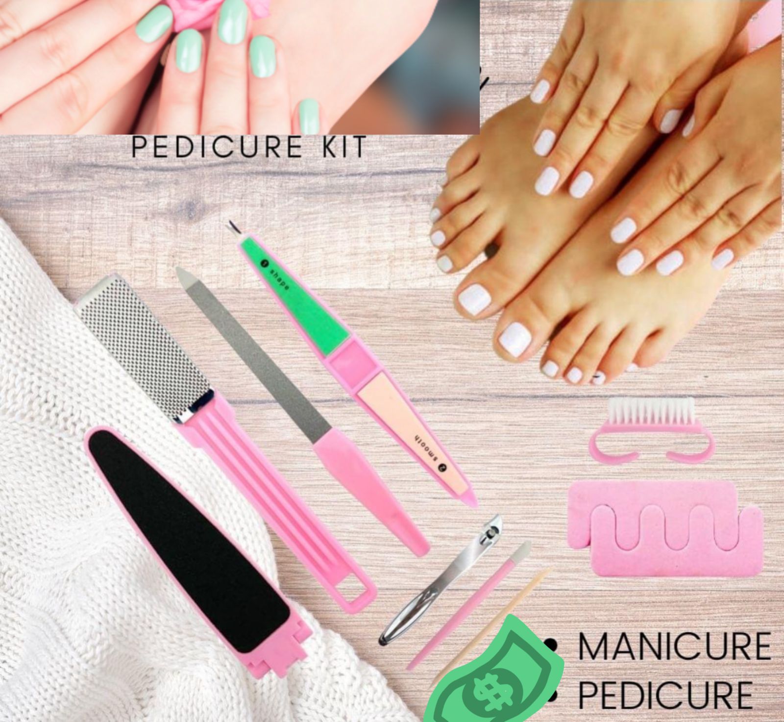 Mini Pedicure Tool Set, Nail Clippers Kit, Pedicure Set