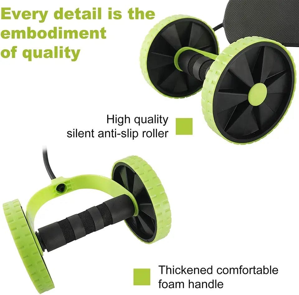 Multifunctional AB Wheel Roller, Core Abdominal Exercise, Multifunctional Home Gym Workout Equipment, Muscle Exercise Fitness Equipment, Pull Rope Resistance Bands Slimming Device, Stretch Elasticity Abdomen Waist Slimming Trainer