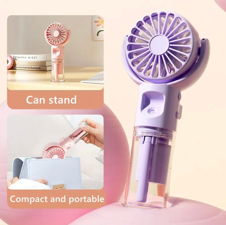 Rechargeable Mini Handheld Spray Fan, Children's Student fan, Desktop Water Mist Fan