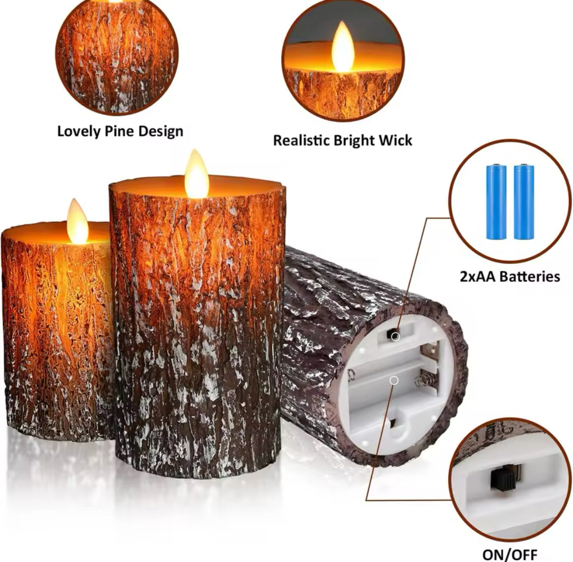 LED Candle Flameless  Light, Electronic Candle for Home Events, LED Decoration Candles Light