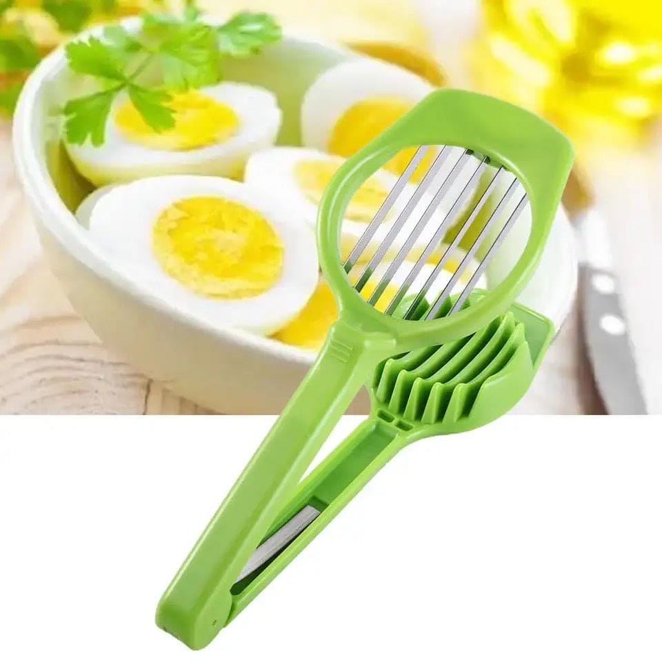 Egg Split Slicer, Stainless Steel Egg Cutter, Multifunction Egg Kiwi Date Divider Slicing Mold, Stainless Steel Wire for Home Kitchen Bar