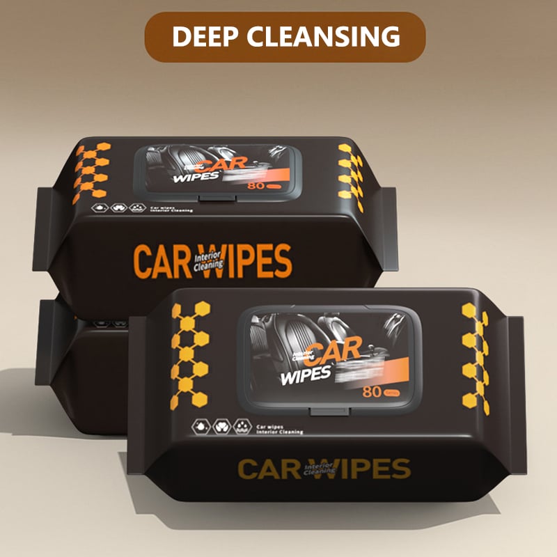 Pack Of 80 Car Interior Cleaning Wipes, Car Cleaning Wipes, Disposable Napkin For Car Cleaning, Car Cleaning Accessories, Bike And Vehicle Care