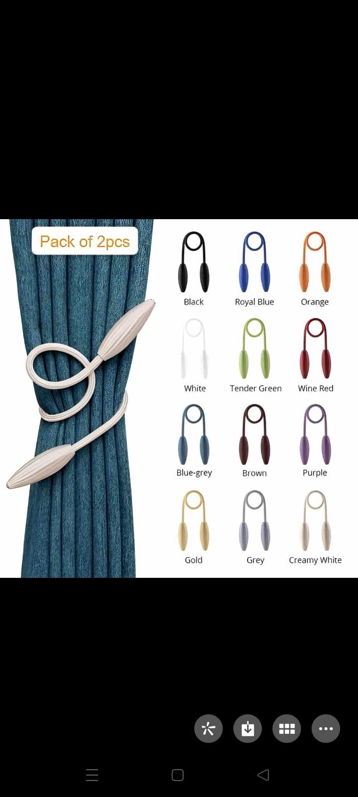 Set Of 2 Twist Curtain Magnet, Arbitrary Shape Strong Curtain Tieback, Hanging Belts Ropes, Curtain Hooks Cilp, Room Accessories, Twist Magnetic Curtain Buckle