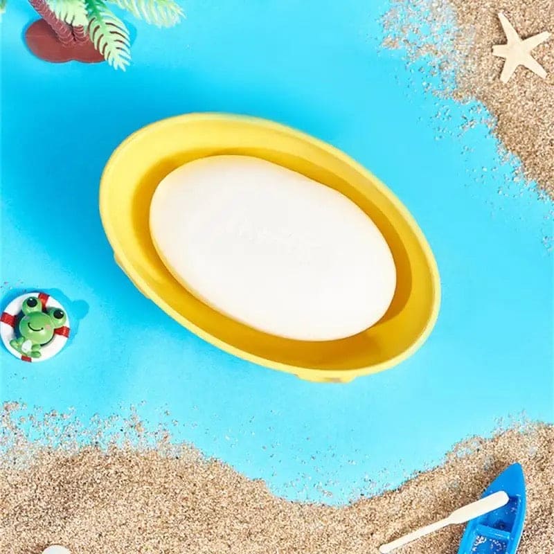 Eco Friendly Duck Soap Drain Box, Multifunctional Drain Soap And Sponge Holder, Cute Cartoon Oval Shaped Soap Dish