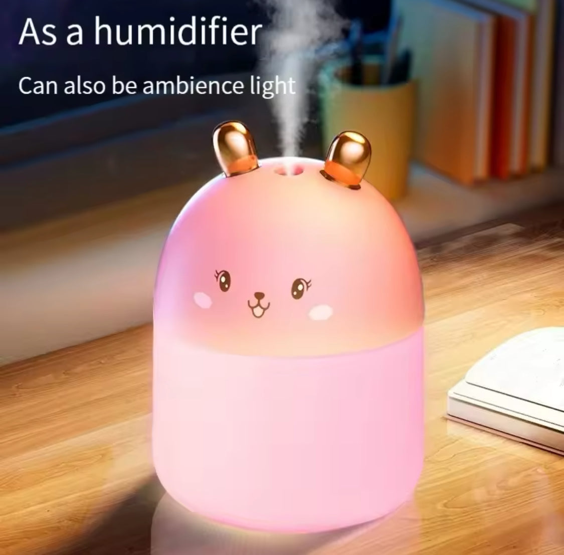 Cute Rabbit Humidifier, Portable Mini Aroma Diffuser, USB Air Humidifier