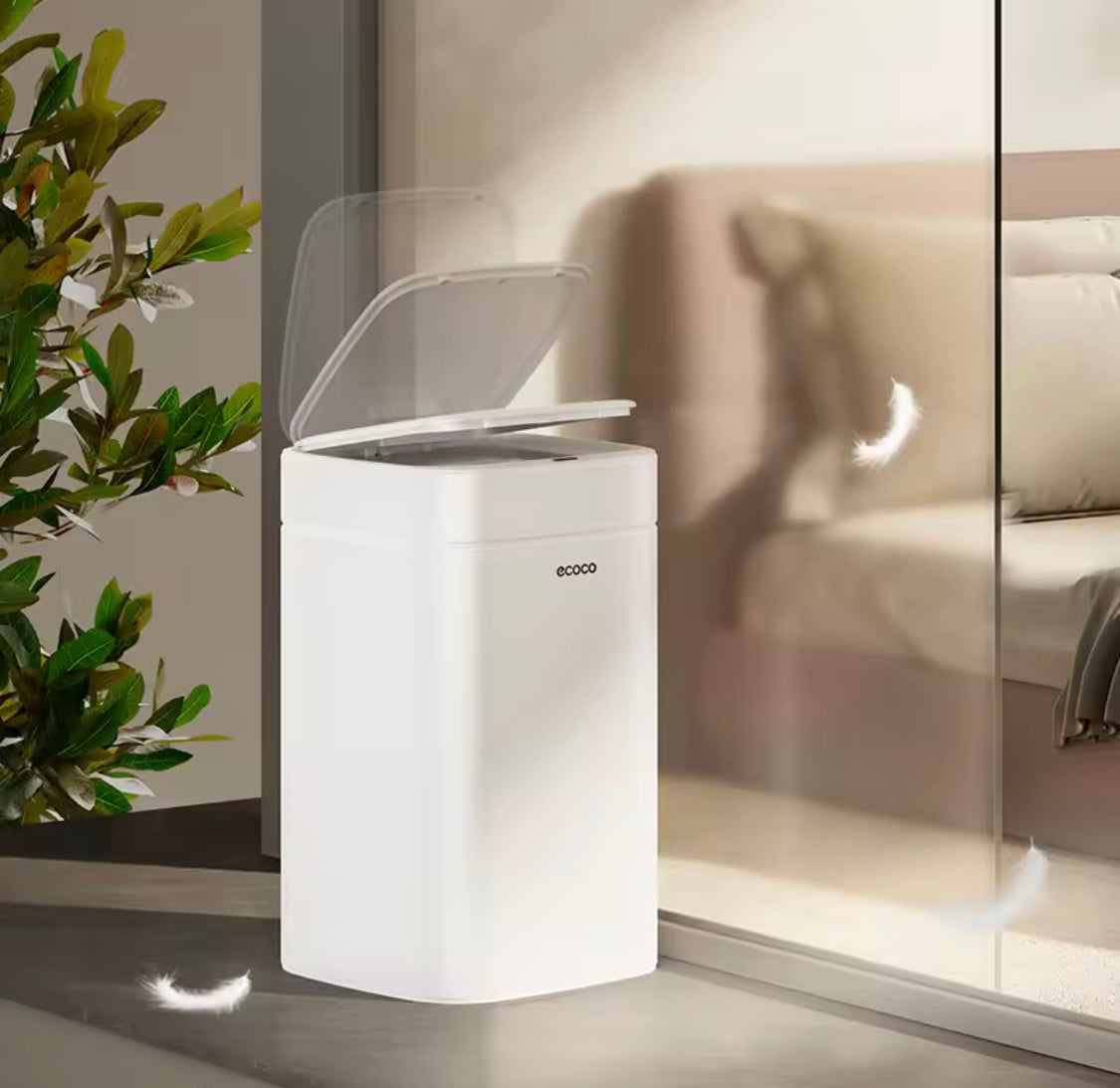 12L Smart Sensor Trash Can Bin With Lid, Automatic Disposal Trash Can, Bathroom Garbage Bin
