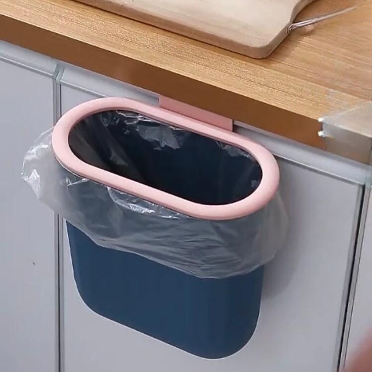 Hanging Waste Basket, Indoor Hanging Under Sink Trash Can, Plastic Wall Mounted Trash Bin, Kitchen Bathroom Office Trash Can, Cabinet Door Trash Bucket, Compact Trash Bin, Multipurpose Storage Box