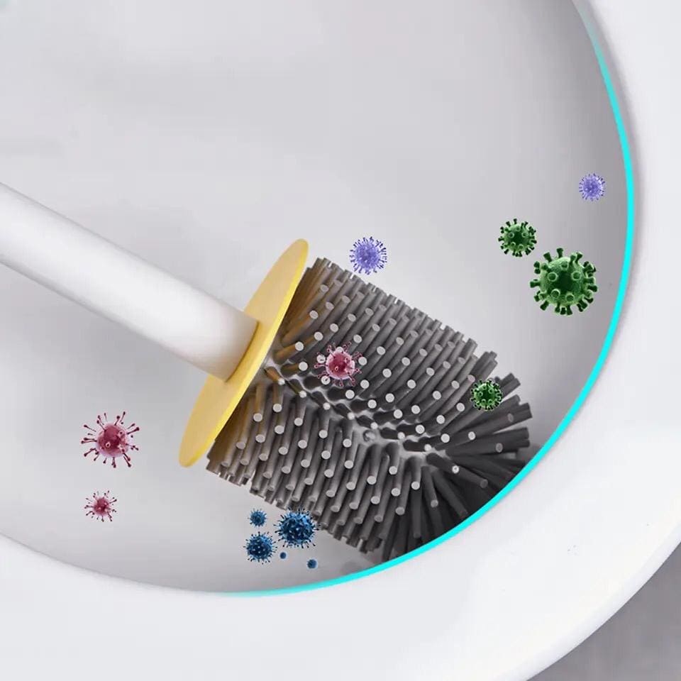 Little Duck Toilet Brush, Household Decontamination Cleaning Brush, Long Handle Dead Corner Toilet Brush, Home Bathroom WC Accessories Cleaning Supplies, Wall-mounted Toilet Brush With Quick Drying Holder