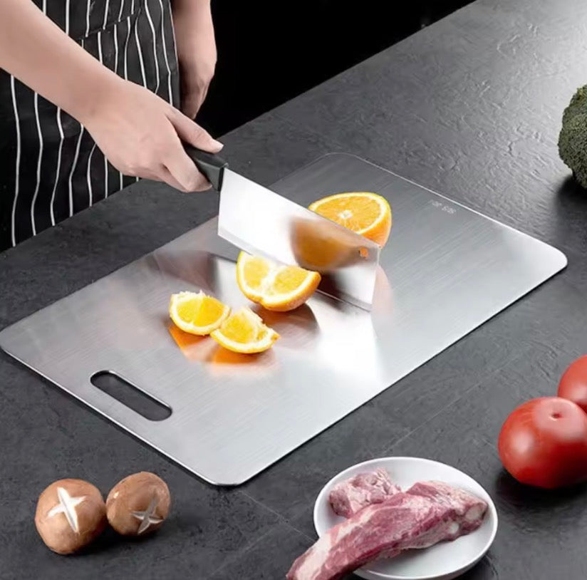 Stainless Steel Double Sided Cutting Board, Food Grade Cutting Board, Chopping Board, Kitchen Gadgets