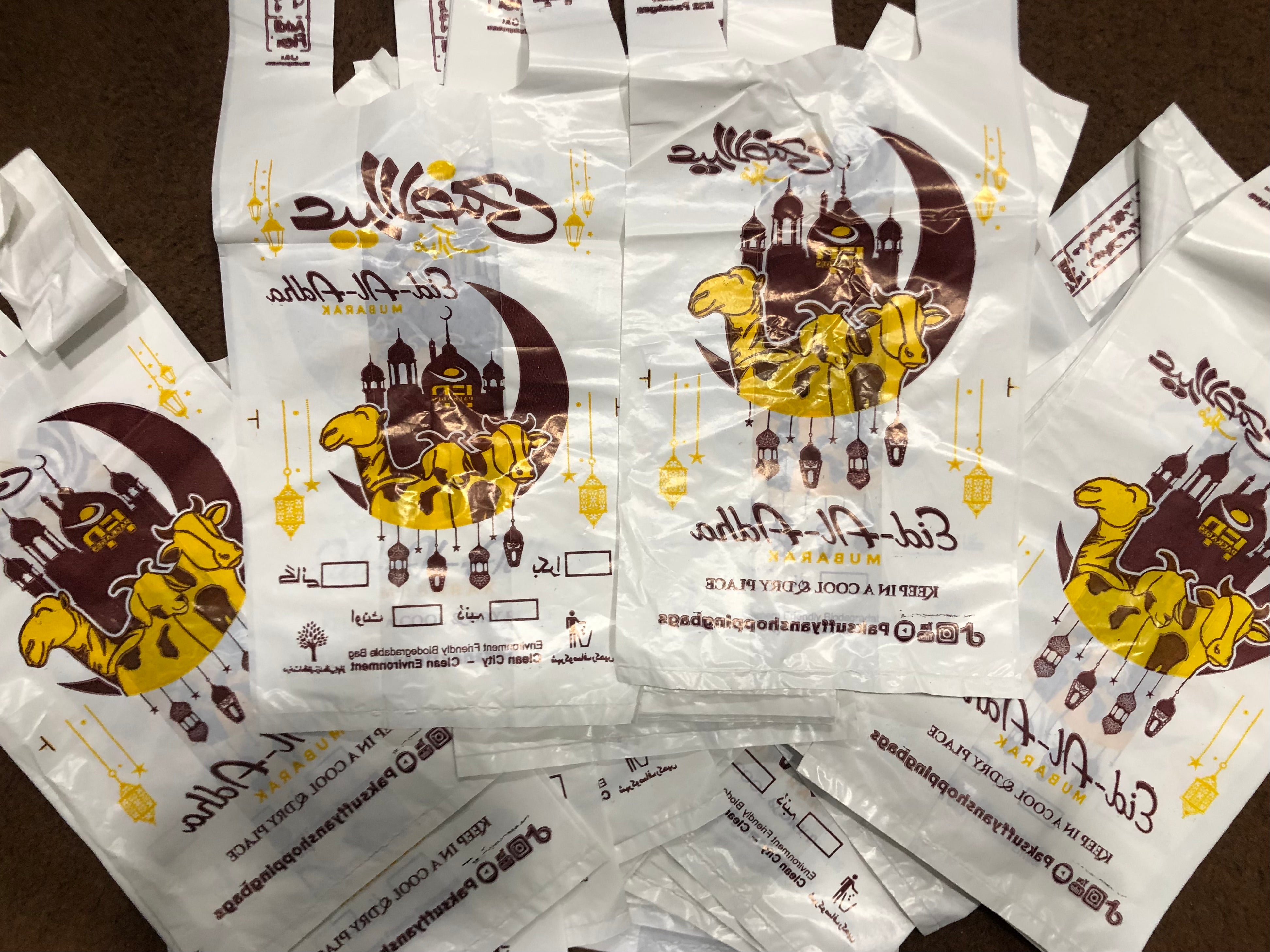 Bakra Eid Meat Bags, Disposable Shoppers, Meat Plastic Bags