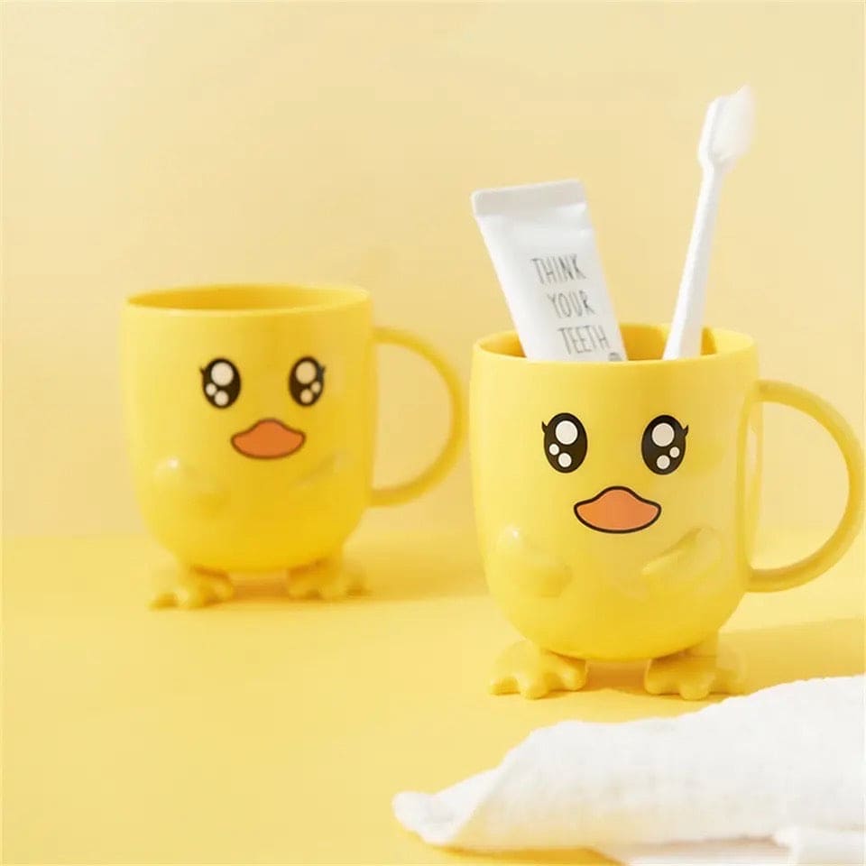 Duck Mouthwash Cup, Bathroom Tumbler Toothpaste Holder With Handle, Mo ...