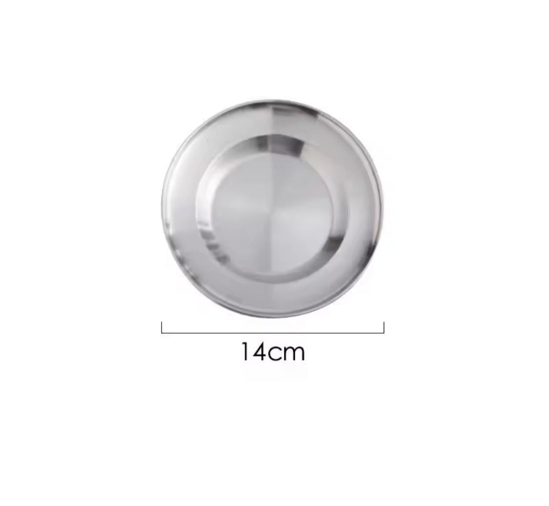 Luxury Matte Gold Stainless Steel Serving Plate, Multipurpose Food Plate, Kitchen Serving Plate