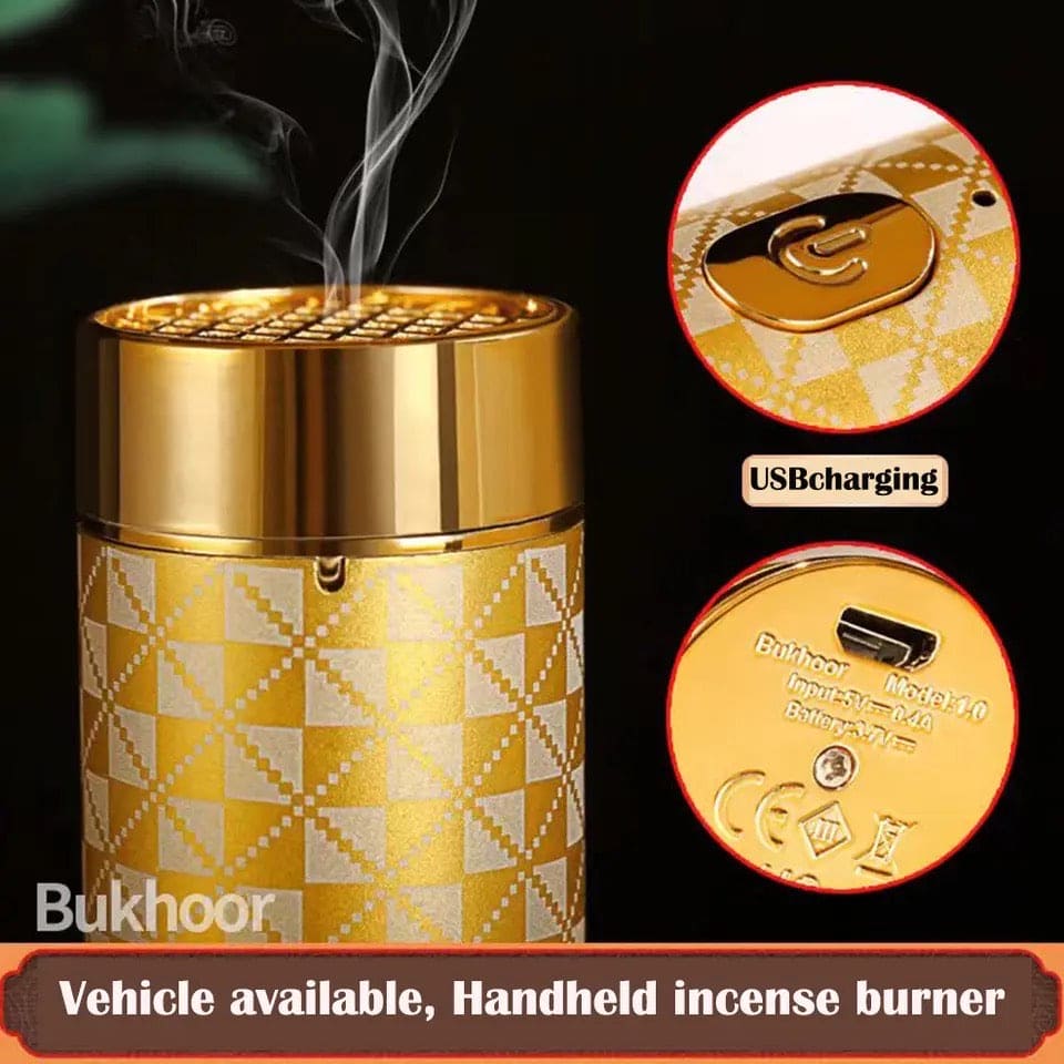 Mini Electronic Incense Burner, Portable Pencil Burner, Rechargeable USB Aroma Diffuser, Car Bakhoor Burner, Arabic Incense Holder, Muslim Portable Air Freshener, Home Clothing Hand-Held Incense Burner, Multifunctional Aroma Diffuser