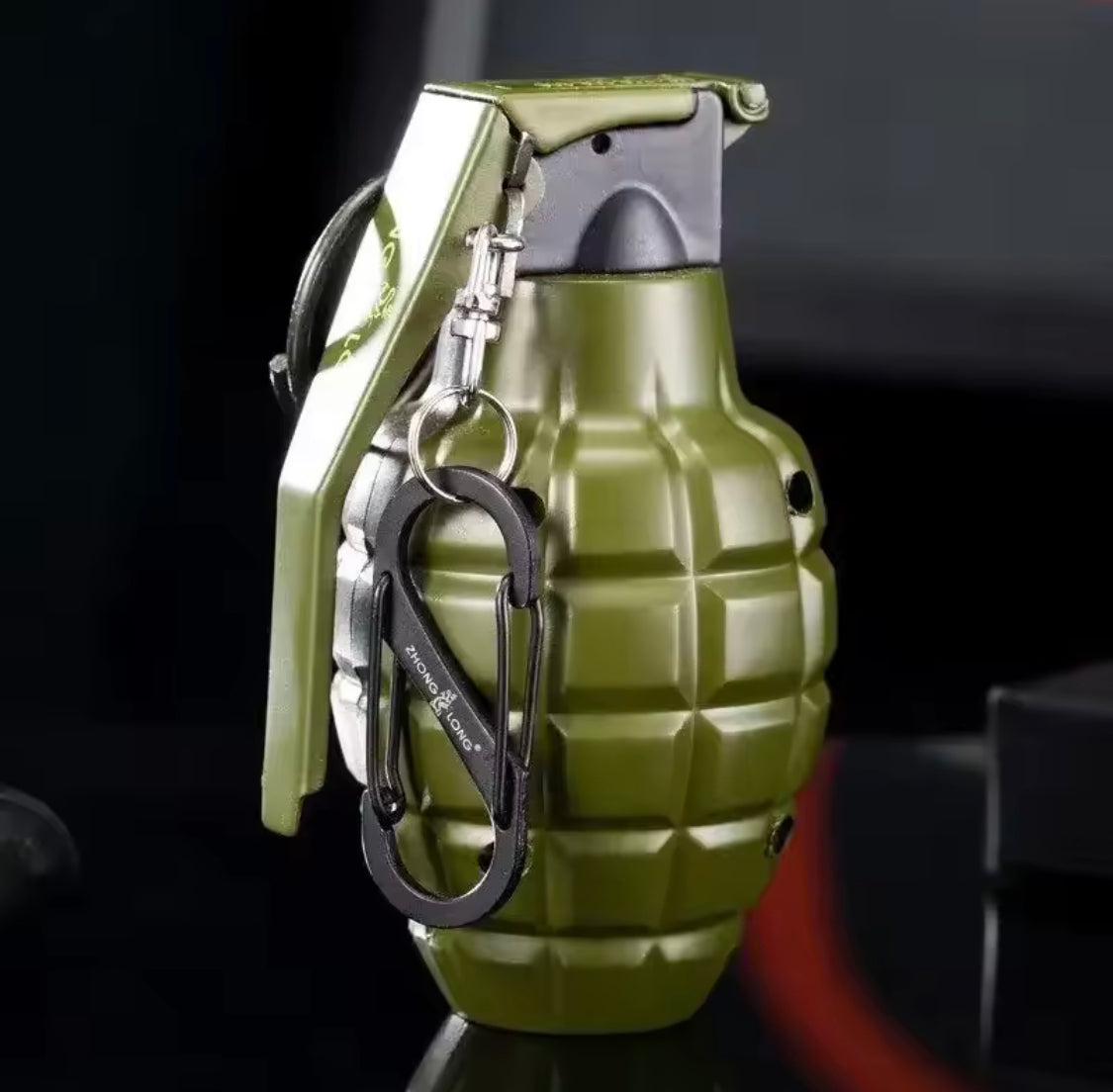 Grenade Model Windproof Lighter, Portable Metal Keychain Windproof Lighter, Cigar Cigarettes Lighters