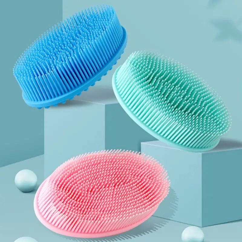 Silicon Baby Shower Brush, Soft Body Bath Wash Brush, Double-Sided Body Brush, Skin Exfoliating Loofah Brush, Shower Bath Body Brush