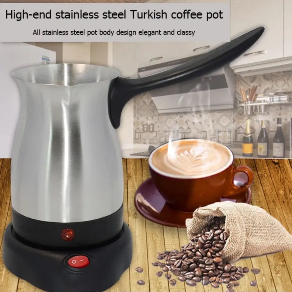 Stainless Steel Coffee Pot, Portable Electric Coffee Maker, Home Office Espresso Tea Pot, Electric Trunk coffee maker