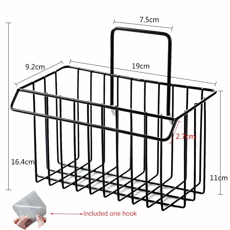 Metal Sponge Holder With Towel Stand, Kitchen Dish Cloth Sponge Shelf Storage Basket, Bathroom Towel Drain Rack Kitchen Organizer, Shower Caddy Basket Shelf