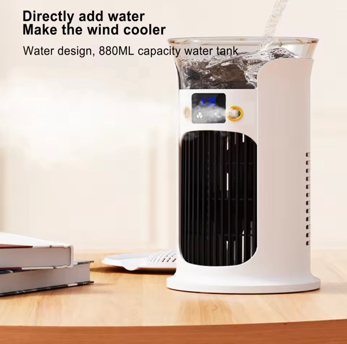 Desktop Humidifier Air Cooler, Water Mist Cooling Fan, Portable USB Ai ...