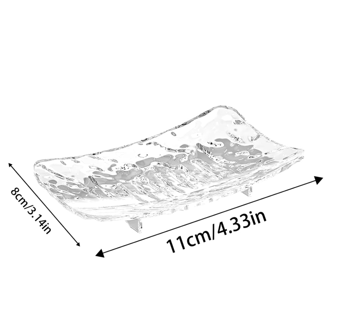 Non Slip Base Soap Tray, Water Draining Soap Tray, Self Emptying Soap Tray