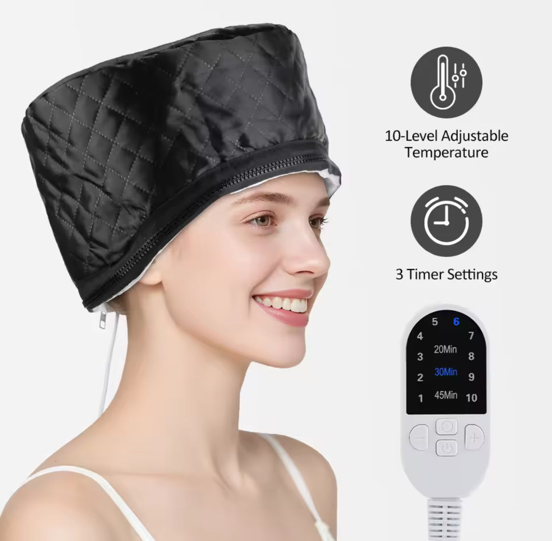 Electric Hair Steamer Cap, Thermal Hair Heating Hat, Self Heating Hair Treatment Cap, SPA Nourishing Hair Styling Care Cap