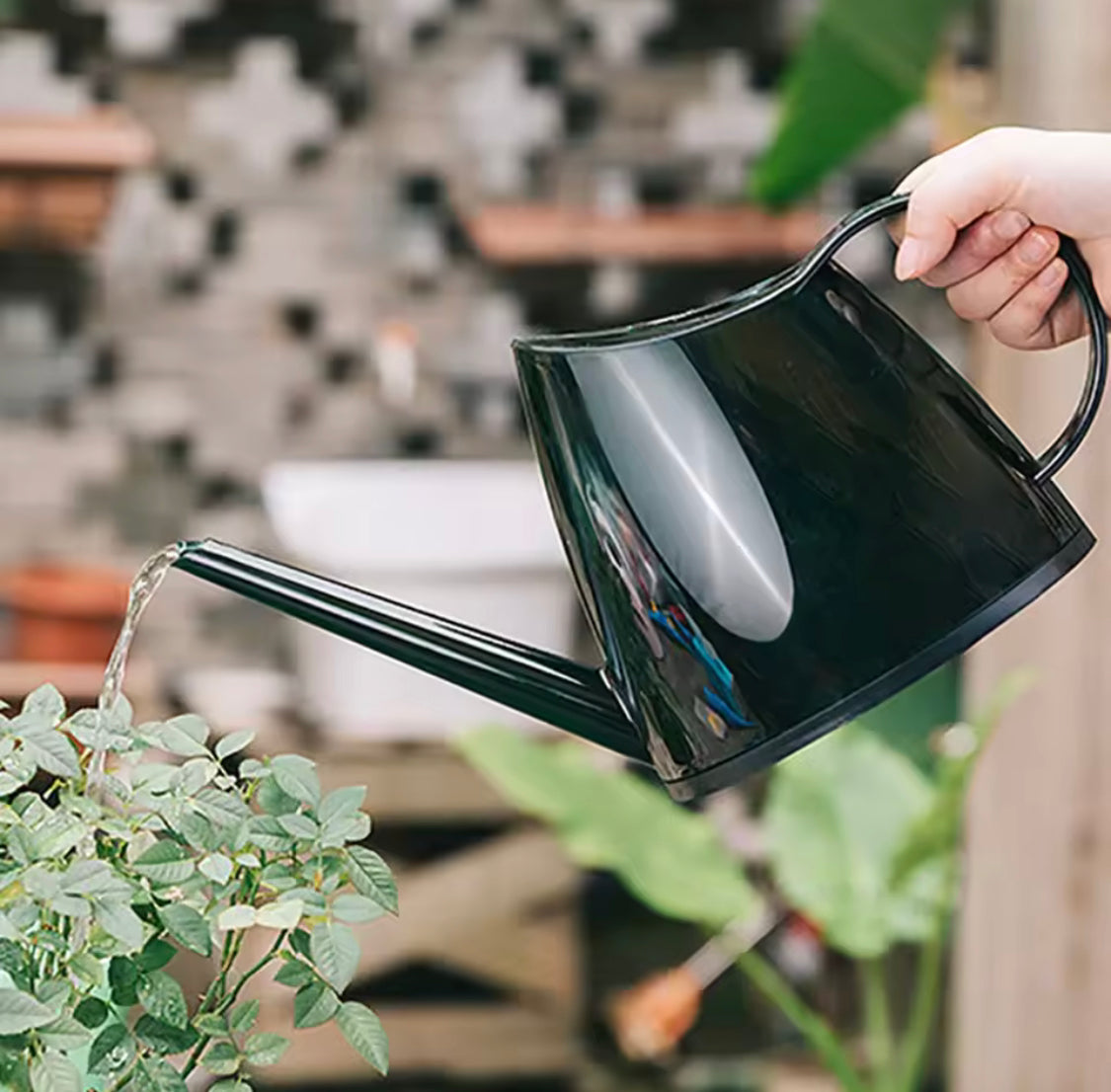 1.4L Transparent Long Spout Watering Kettle, Nordic Style Garden Watering Pot, Transparent Watering Pot, Small Watering Gardening Can, Multifunctional Long Spout Kettle For Watering Flower Plants