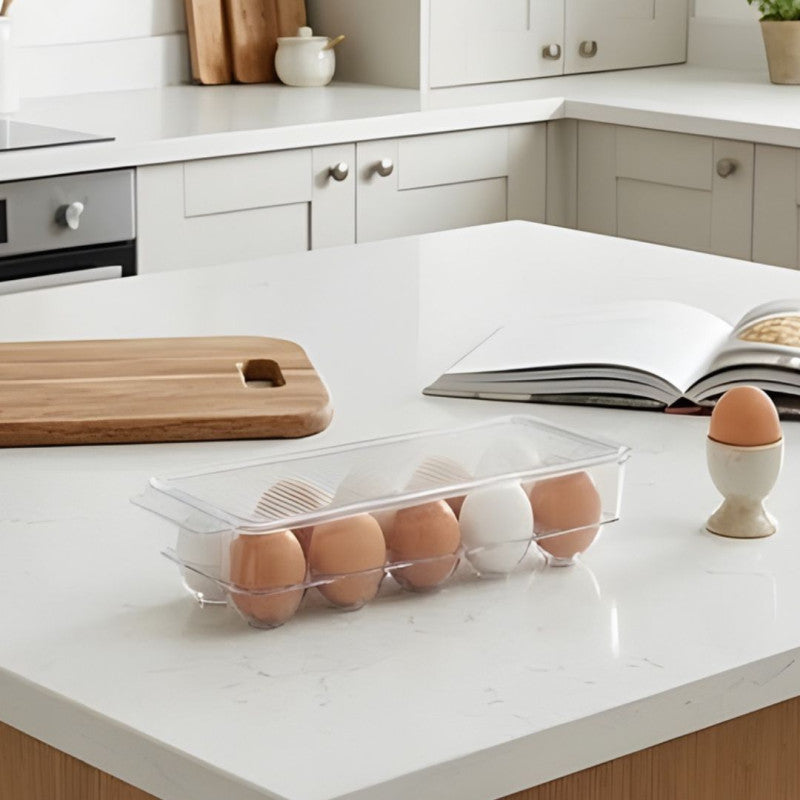 10 Grid Acrylic Egg Tray, Egg Storage Tray, Portable Eggs Dispenser