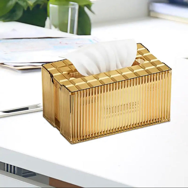 Plastic Luxury Napkin Holder, Rectangular Tissue Storage Organizer, Transparent Napkin Storage Box