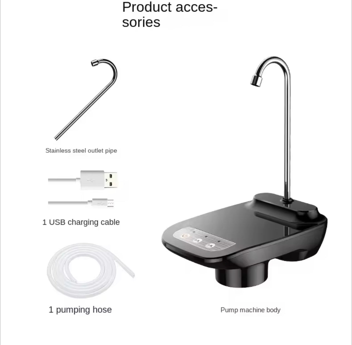 Rotatable Automatic Electric Bottle Pump, USB Operated Portable Water Dispenser Pump, Automatic Drinking Water Pump