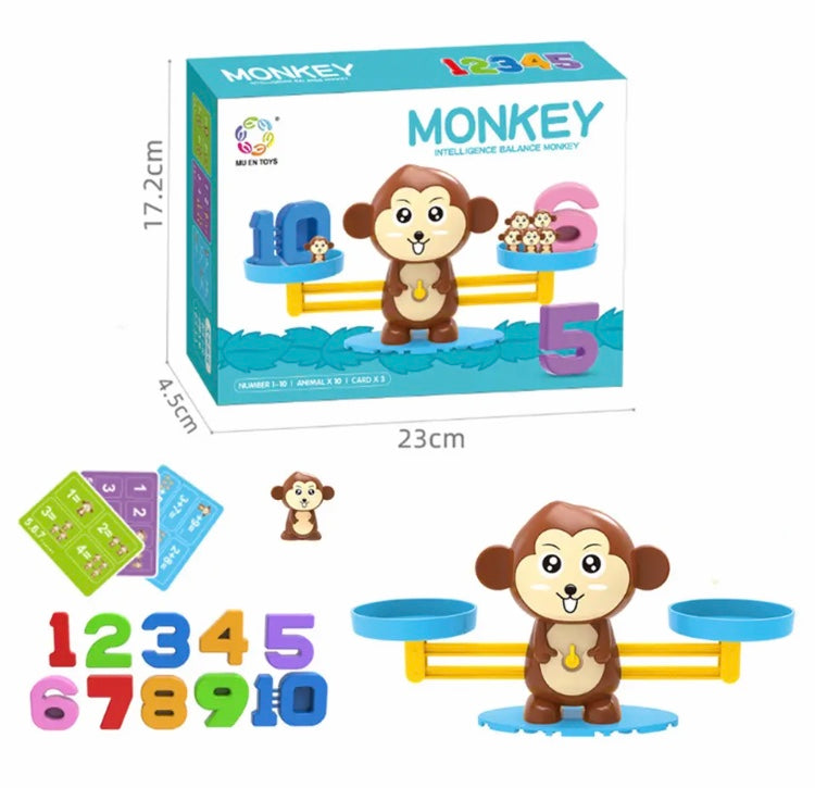 Montessori Math Toy Monkey Baby, Educational Games Number Toy, Learning Toy Teaching Toy