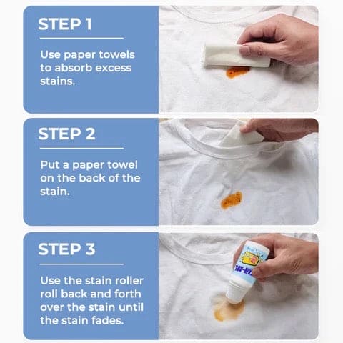 Clothes Stain Removal Roller, Laundry Clothes Cleaning Roll Ball, Water Free Stain Removal Stick, Stain Remover Pen for Clothes And Fabric, Emergency Stain Removal, Multipurpose Fabric Clothes Stain Remove Stick