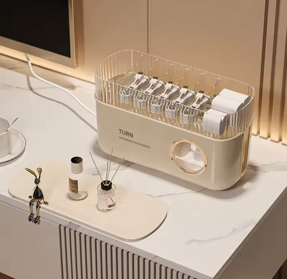 Data Cable Storage Box, Plug Board Storage Box, Cable Wire Organizer Case, Desktop Socket Charging Cable Box