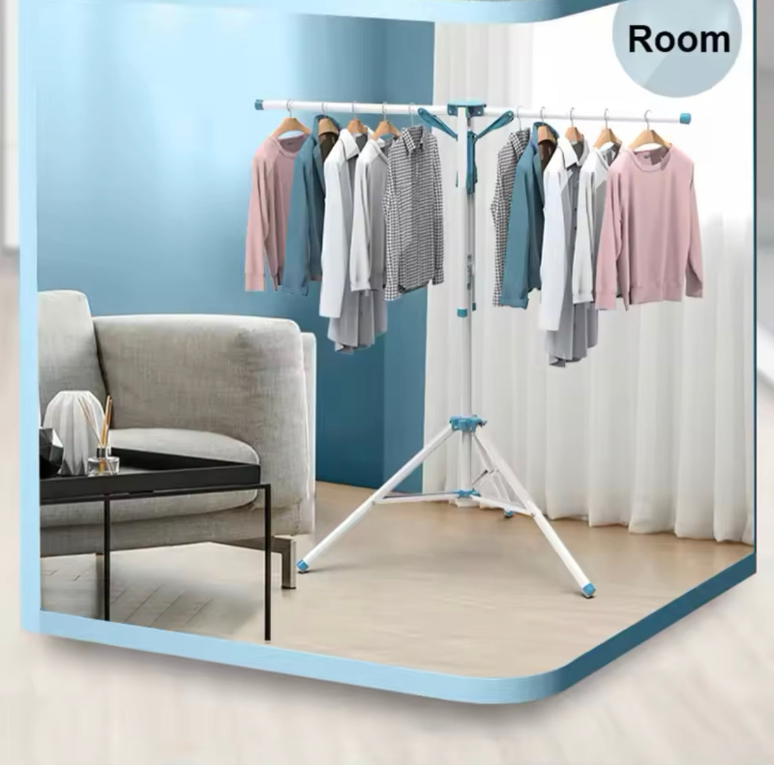 Standing Rack Indoor Garment Clothes, Space Saving Clothes Drying Rack, Hanging Storage Wardrobe