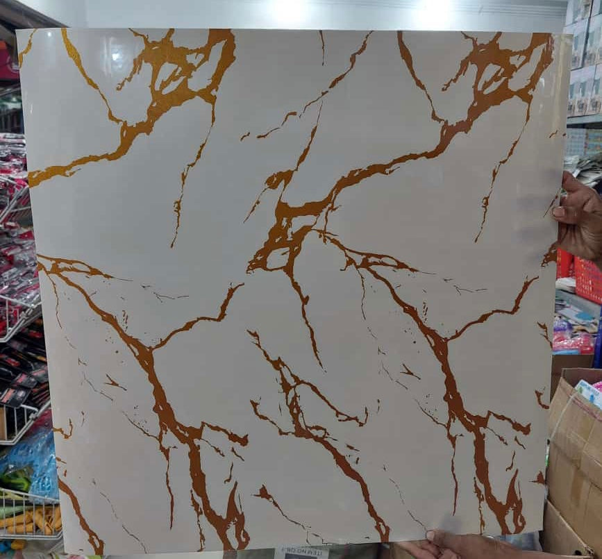 Waterproof UV Marble Sheet, Self Adhesive KSE Walls Sticker, Kitchen Cabinets Countertop Wallpaper