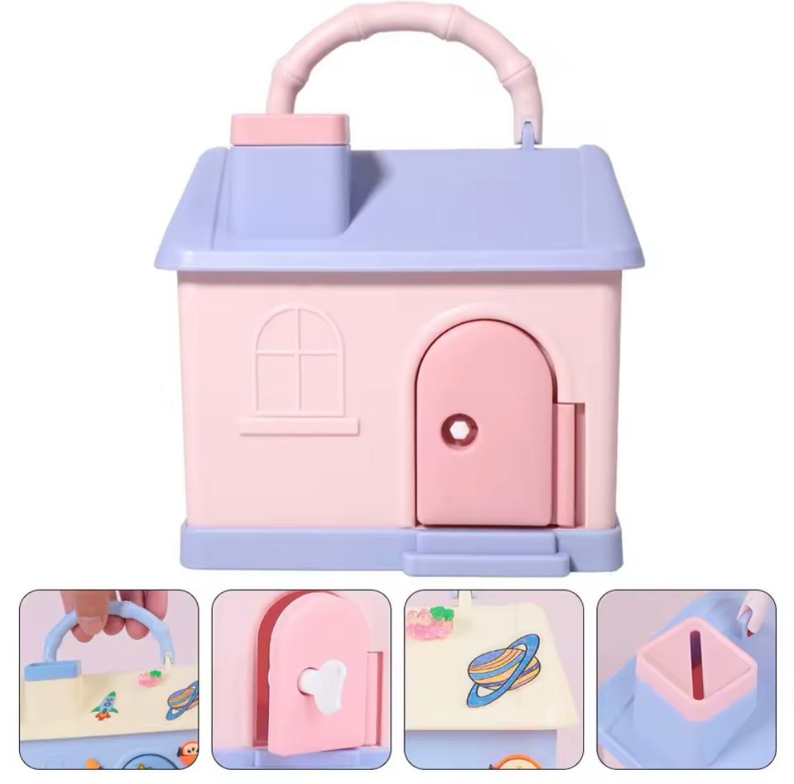 Adorable Coins Piggy Bank, Cartoon Household Savings Bank, Piggy Bank Children Banks Cash Box