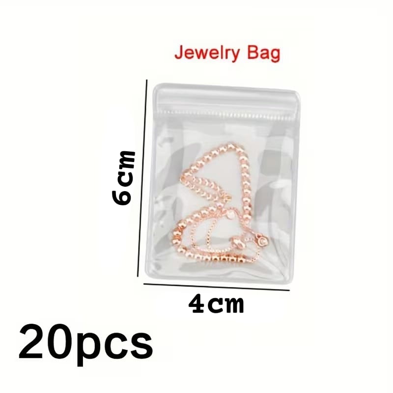 84 Grid Portable Jewellery Zipper Bag, Plastic Pocket Jewellery Organizer, Book Shape Jewellery Seal Bag