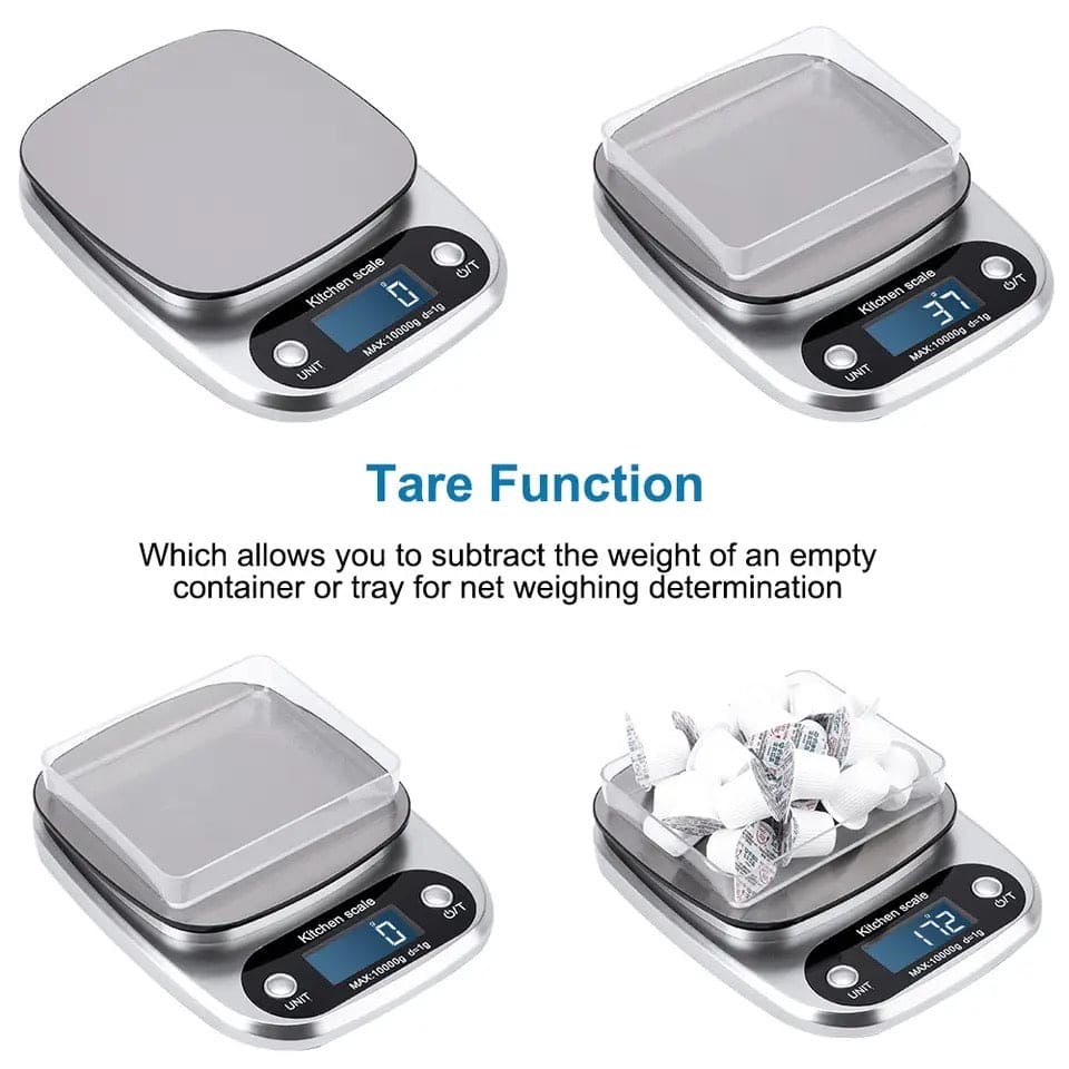 LED Kitchen Scale, Electronic Food Balance Measuring Weight Machine, 10Kg Digital Precious Device, Multipurpose Digital Scale