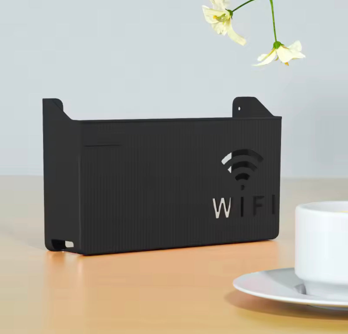 Wireless Wifi Router Shelf, Wall-mounted Cable Power Bracket Organizer, Router Wall Hanging  Rack,  Game Console Box, Self Adhesive Storage Rack, ABS Cable Organizer Box, Socket Power Cord Storage Shelf, Home Office Wall Organizer Management