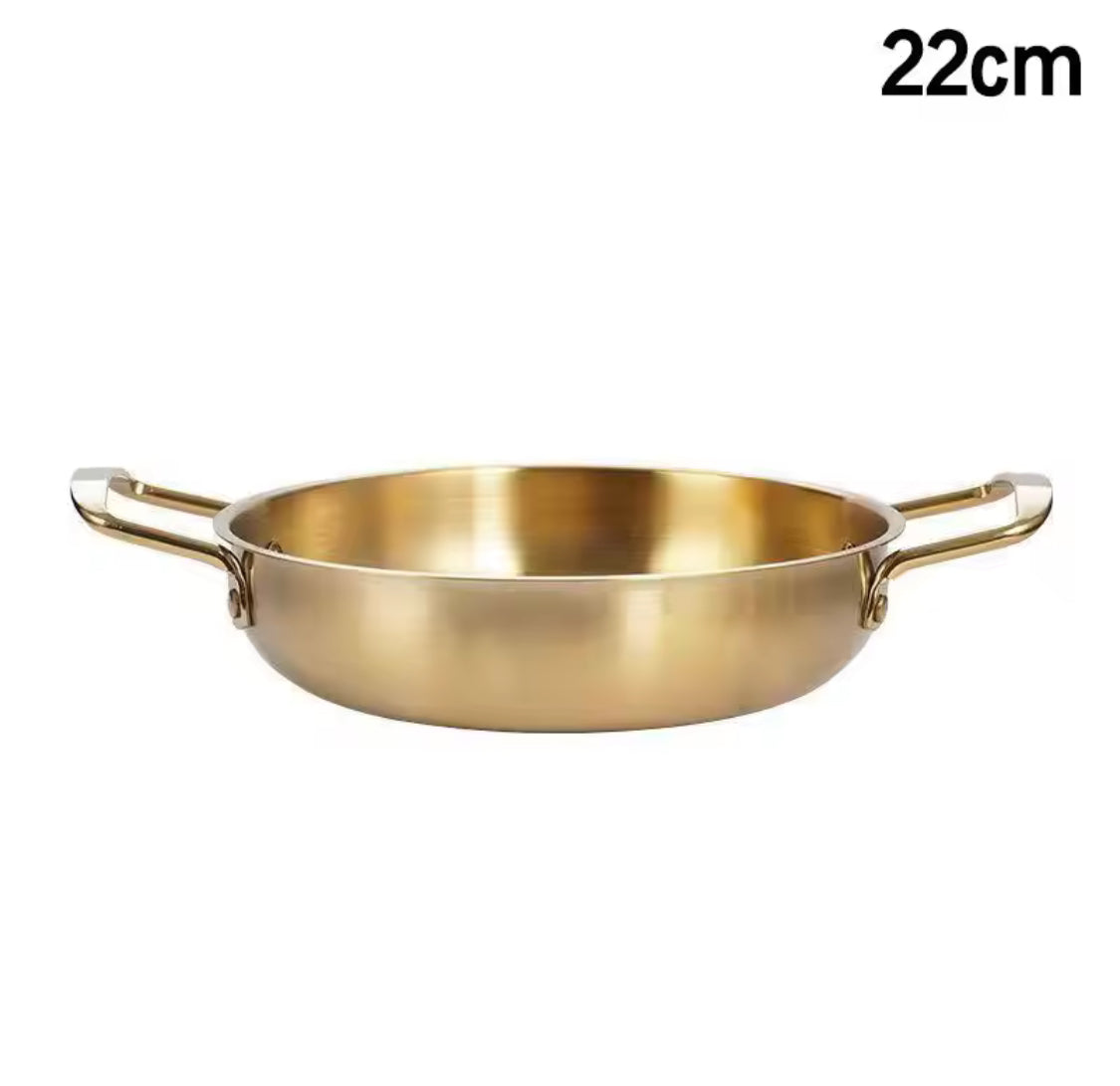 Korean Style Noodles Pot With Handle, Stainless Steel Cookware Pan, Kitchen Cooking Pan