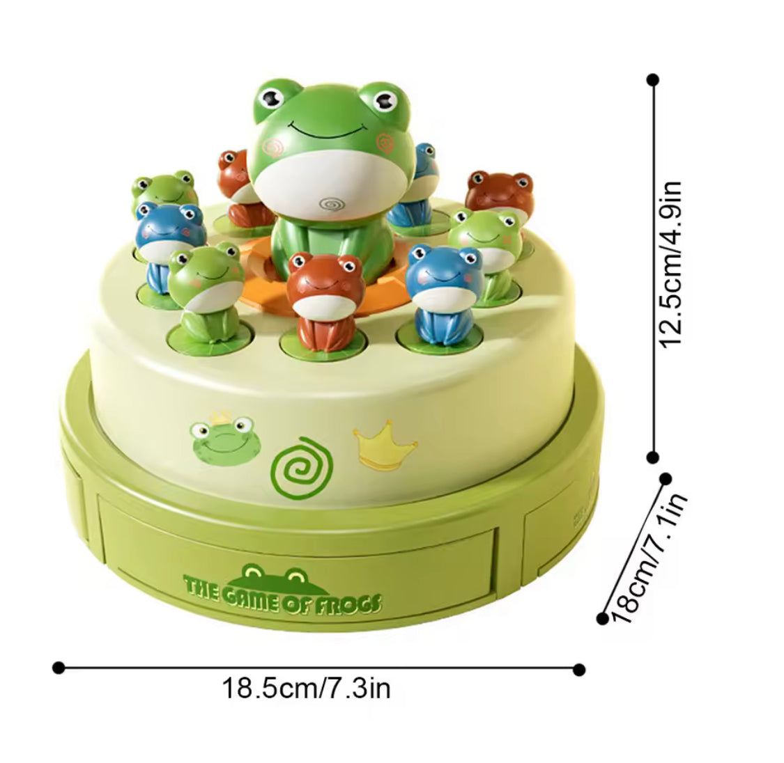 Children Bouncing Frog Toy, Cartoon Electric Music Catch Frogs Toy, Adjustable Educational Tabletop Family Game